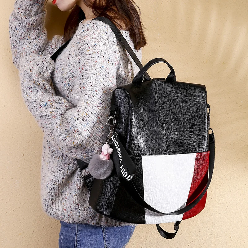 New Fashion Men Backpack Men's Backpacks for Teenager Luxury Designer PU Leather Male High Quality Travel | Багаж и сумки