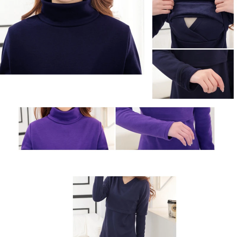 Зимняя одежда для кормящих мам OkayMom бархатная теплая грудного вскармливания