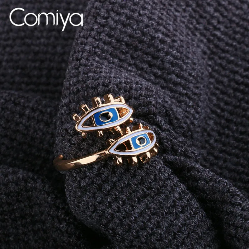 Женское кольцо на палец Comiya Bague Argent золотого цвета с большими глазами|Кольца| |