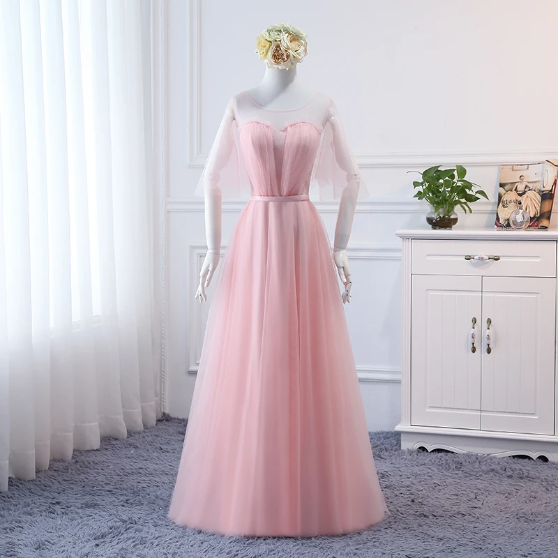Robe De Soriee новые пастельные платья подружки невесты цвета шампань длинное