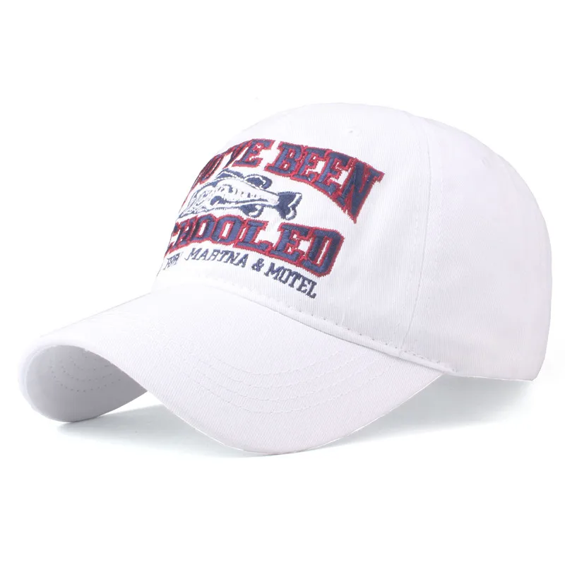 Белый Xthree Good qualit baseball cap for me fitted cap snapback hat for women gorras casual casquette embroidery fish cap - Цвет: Белый