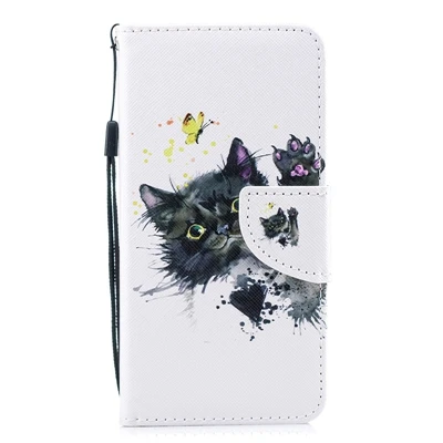 Флип-чехол-книжка для Coque Xiao mi Red mi 4X милый кот Fla mi ngo кожаный бумажник чехол для телефона для Xiaomi Redmi Note 4 4X mi 5X A1 чехол - Цвет: H
