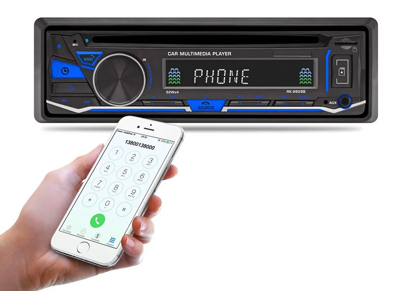 ESSGOO 1 Din стерео аудио Радио CD dvd-плеер Bluetooth Hands Free MP3 FM AM RDS 4x52 Вт AUX USB SD DC12V Авторадио