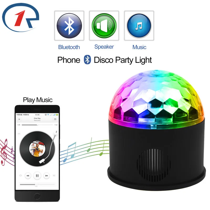 ZjRight Bluetooth воспроизведение музыки 9 цветов светодиодный светильник магический