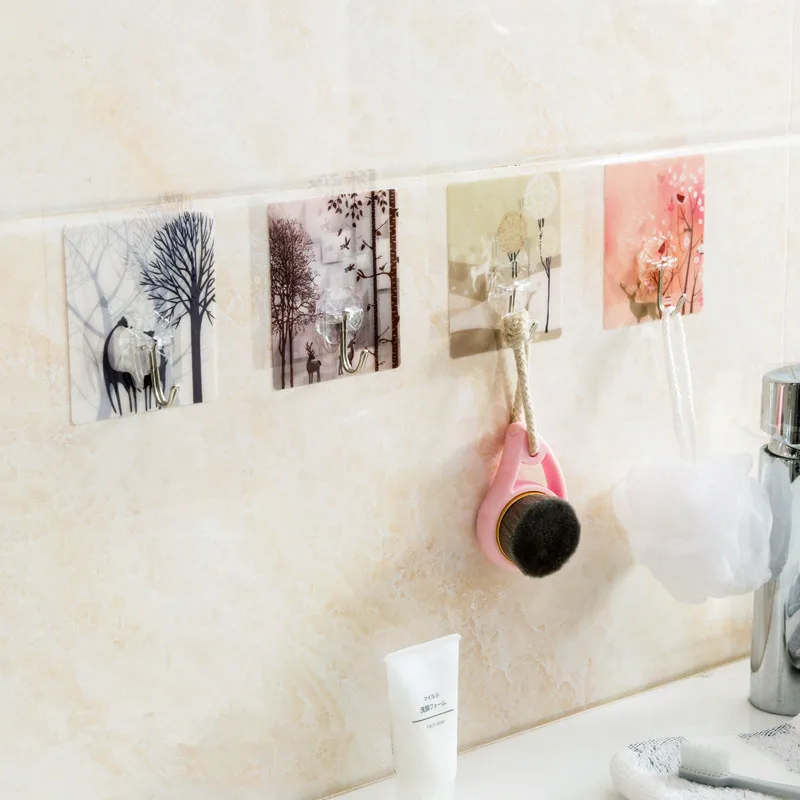 4 шт./компл. Новые бесшовные крючки держатель для хранения дома Декоративная