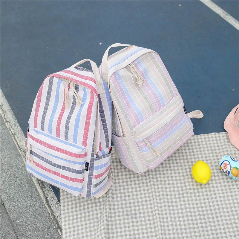 MENGHUO женские Ulzzang дорожные сумки рюкзак в клетку Mochila детские школьные для