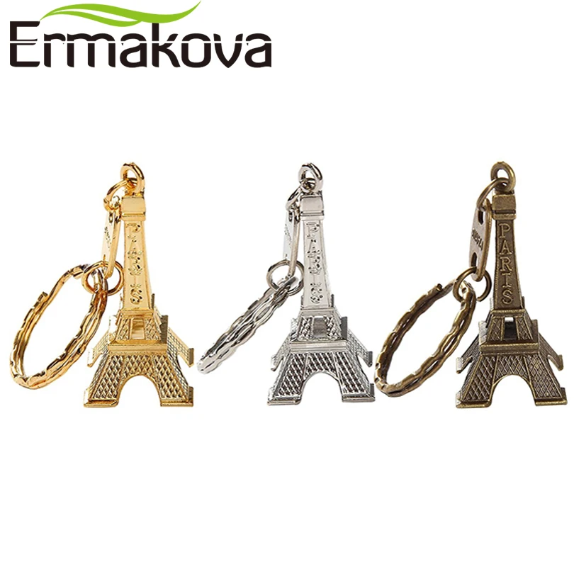 ERMAKOVA 3 шт./компл. 3D Эйфелева башня Французский Сувенирный Париж брелок милый