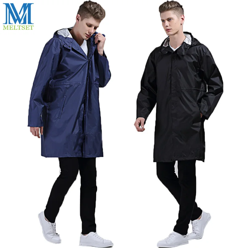 Повседневный мужской плащ с капюшоном из нейлона непромокаемое пончо|raincoat with