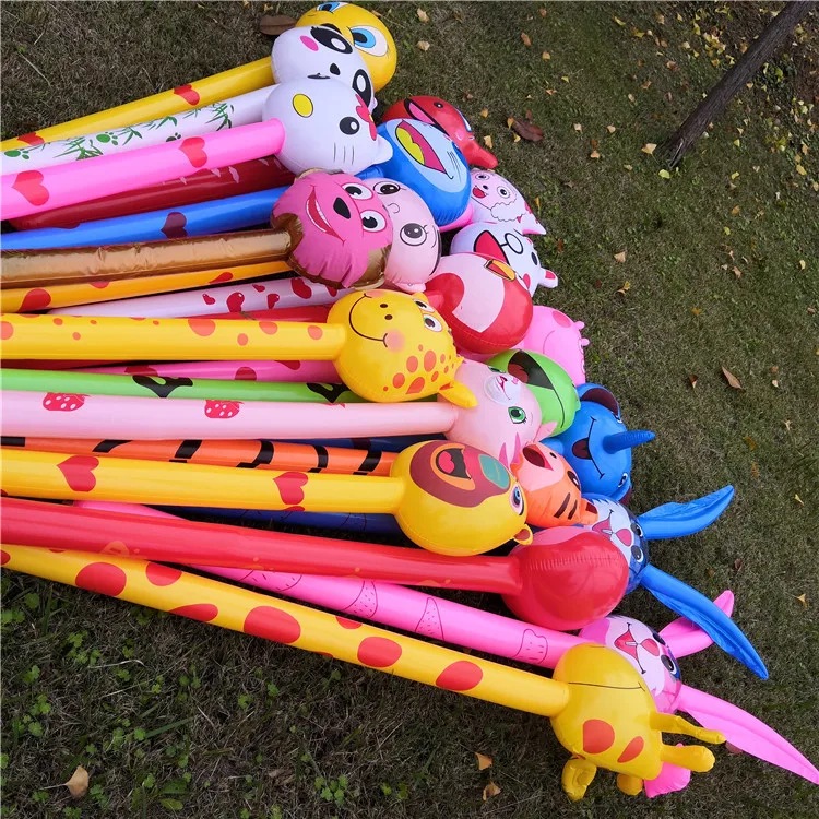 20 шт./лот Мультяшные надувные игрушки животные длинный надувной молоток оружие
