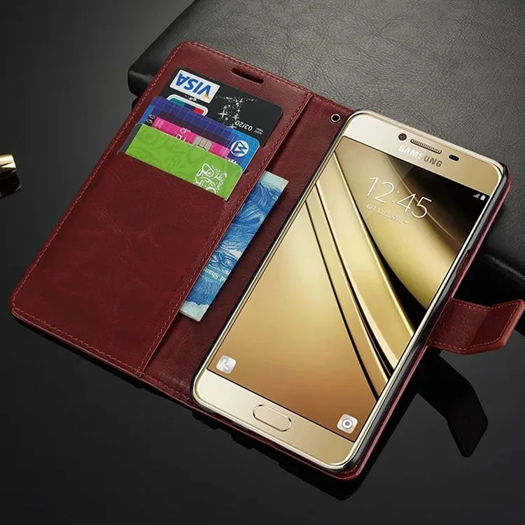 Флип чехол для Samsung Galaxy C9 Pro кожаный бумажник телефона C5 C7 C8 A12 A01 Core|case for samsung galaxy|case