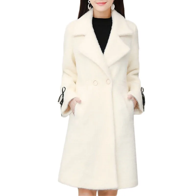 Зимнее пальто Для женщин манто Femme Hiver Женское пальто invierno casaco feminino шерстяное пальто короткие однотонные розовые теплые пальто A804