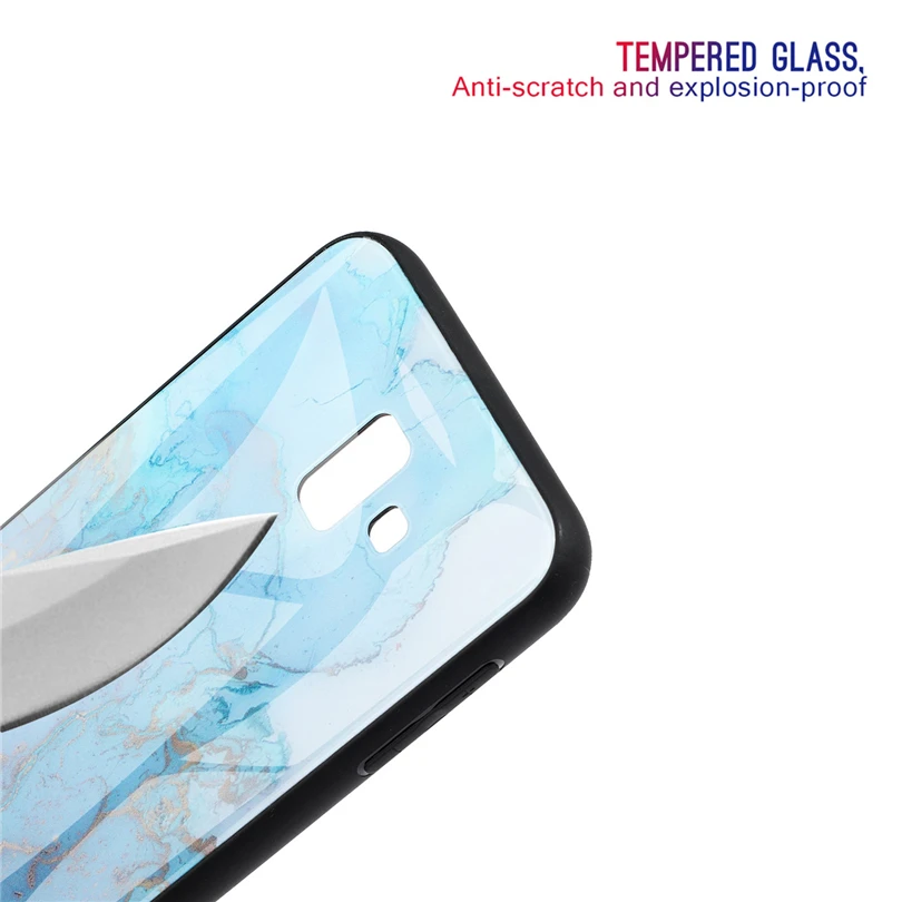 Shockproof Case For Samsung J4 J6 Plus 2018 J3 J5 Pro 2017 Hybird Marble Tempered Glass TPU Skin J2 Prime |
