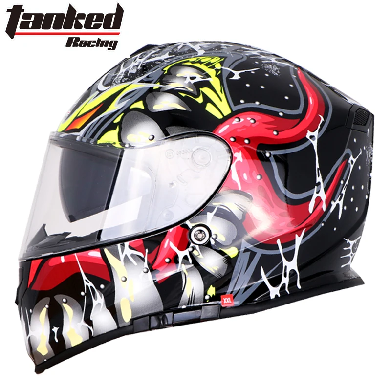 Рыцарь защиты танкированный гоночный мотоциклетный шлем полный лицо мотоцикл