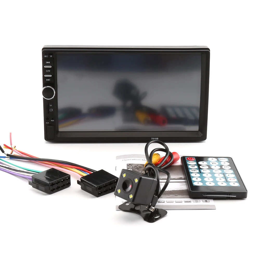 2 Din 7 ''дюймовый lcd сенсорный экран автомобильный Радио плеер несколько языков меню BLUETOOTH hands free без камеры заднего вида Автомобильный аудио