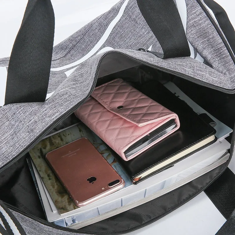 Водонепроницаемая розовая спортивная сумка для мужчин холщовая женская фитнеса