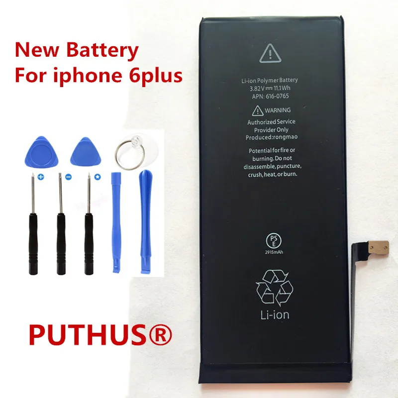 100% Новый аккумулятор для iPhone 6 Plus реальная емкость 2915 мАч 3 72 в 0 цикл сменные