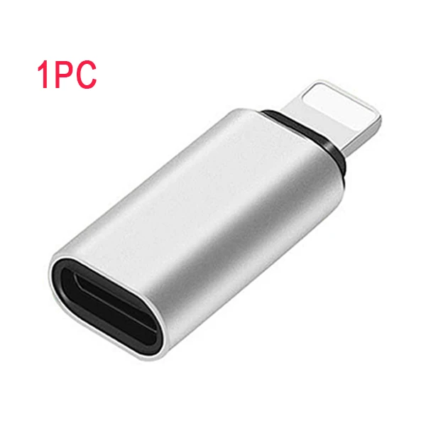 1pc Silver ACCEZZ Мини USB адаптер типа OTG-C женский для освещения Мужской Для Apple адаптер для iphone X XS XR 8 7 Plus синхронизация зарядное устройство конвертер - Цвет: 1pc Silver