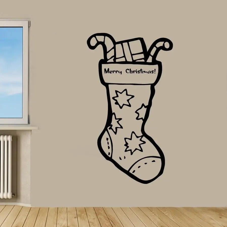 2018 рождественские подарки в виде носков настенная наклейка виниловые обои для