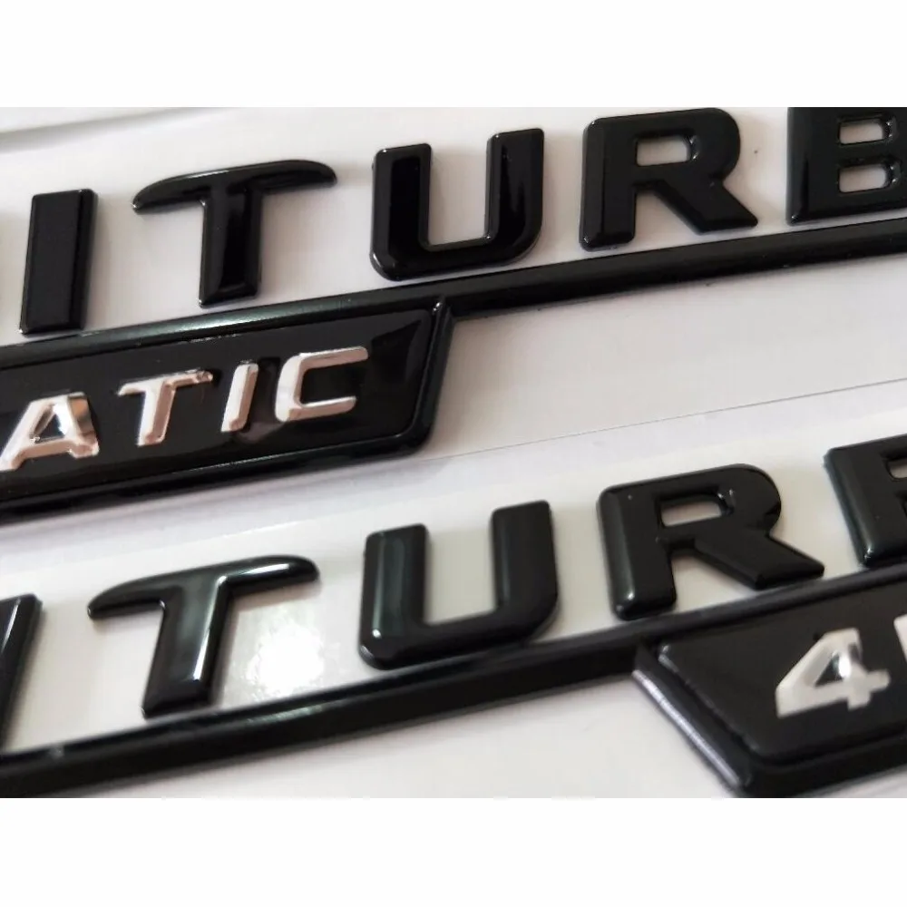 Хромированные черные и красные эмблемы BITURBO 4matic для Mercedes Benz C43 E43 GLC43 GLE43 GLS43 CLS53 AMG 1