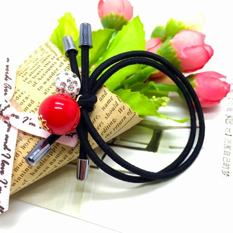 1 шт. Креативные аксессуары для волос с красными бусинами женщин повязка на