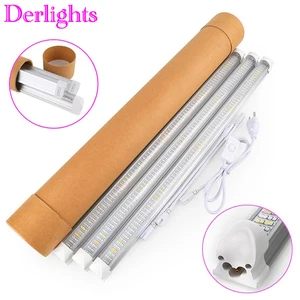 Светодиодный светильник лампа T8 полного спектра для выращивания растений, комнатный гидропонный тент для теплиц, 3 шт., 60 см, 90 см, 120 см