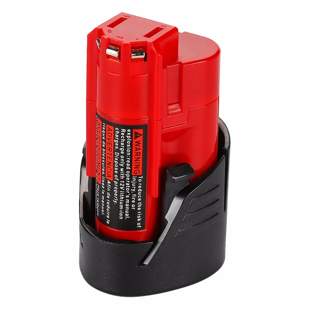 Литий ионный аккумулятор для электроинструментов 2000 мАч 12 В Milwaukee 48 11 2401 2402 2411 M12 XC