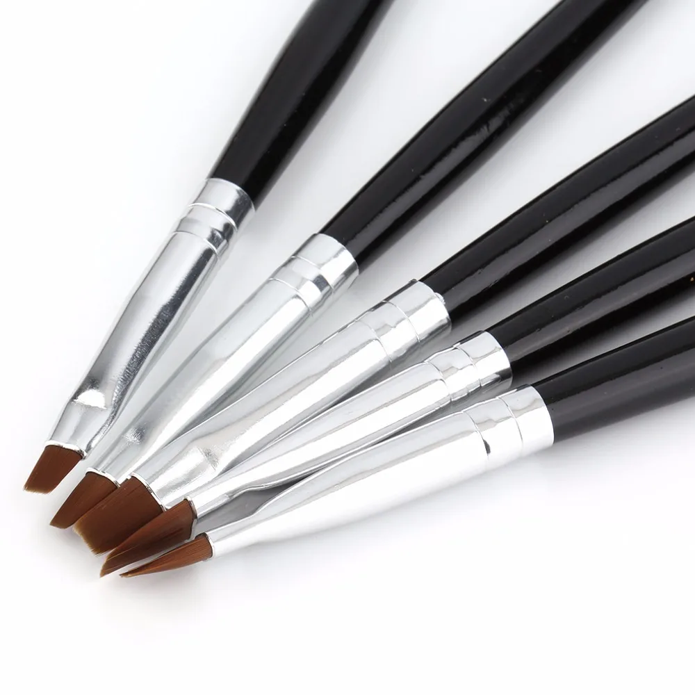 Набор кистей для акрилового маникюра 5 размеров/набор|nail art brush set|art setnail |