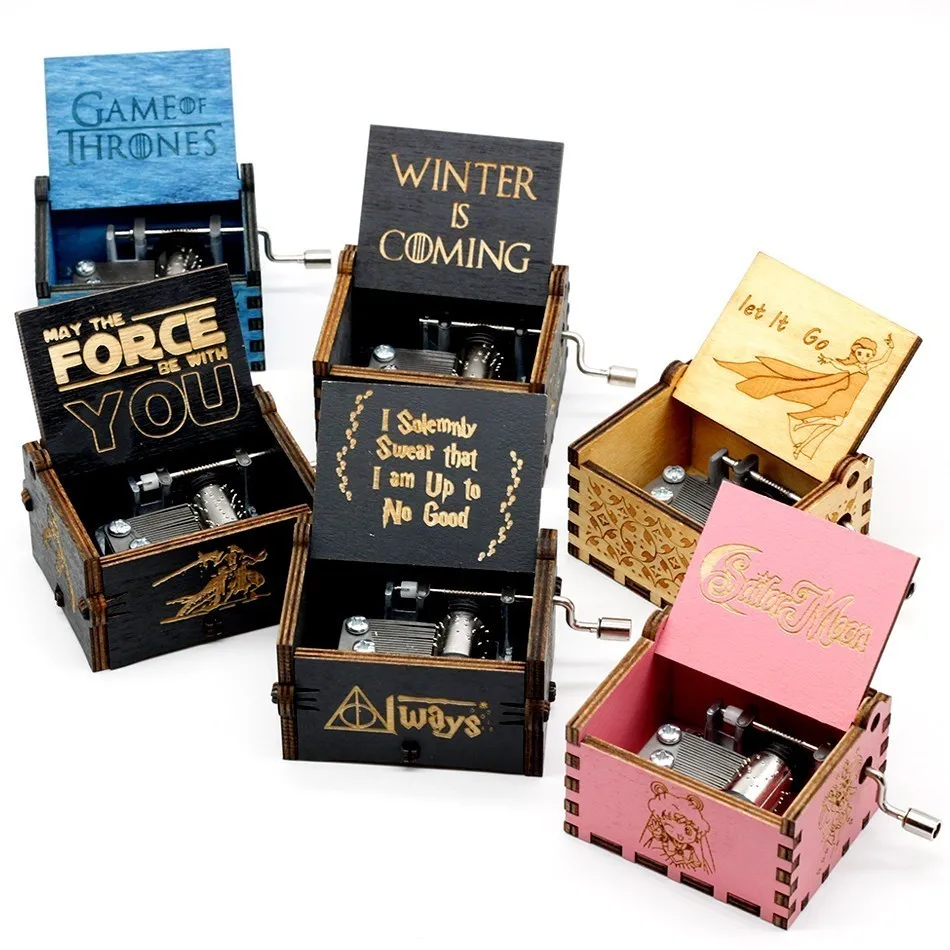 В наличии оптовая продажа ручная музыкальная шкатулка деревянный Крестный отец