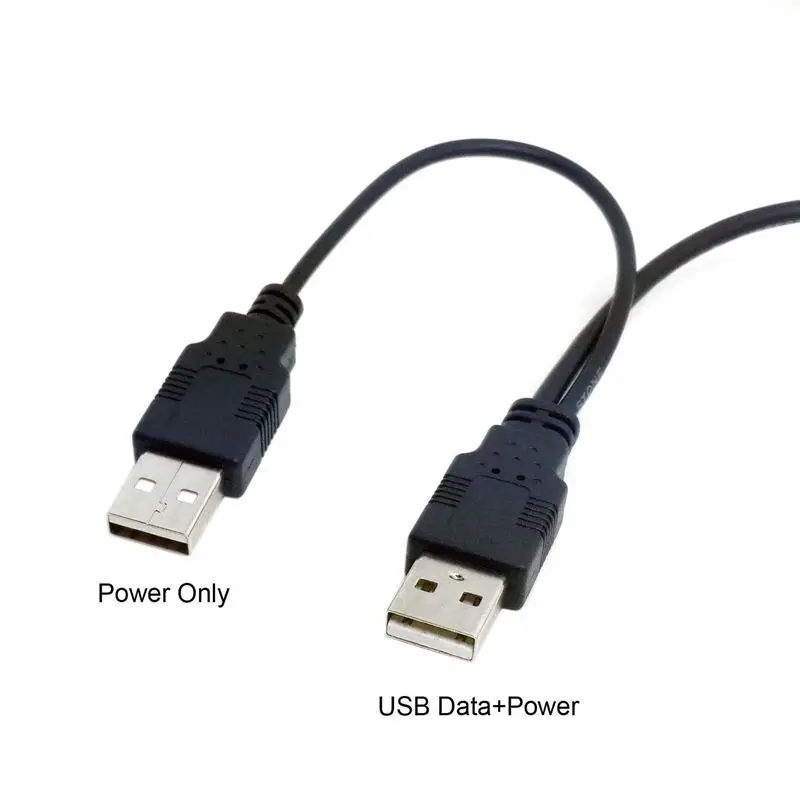 Двойной USB 2 0 папа к стандарту B Мужской Y кабель 80 см для принтера и сканера
