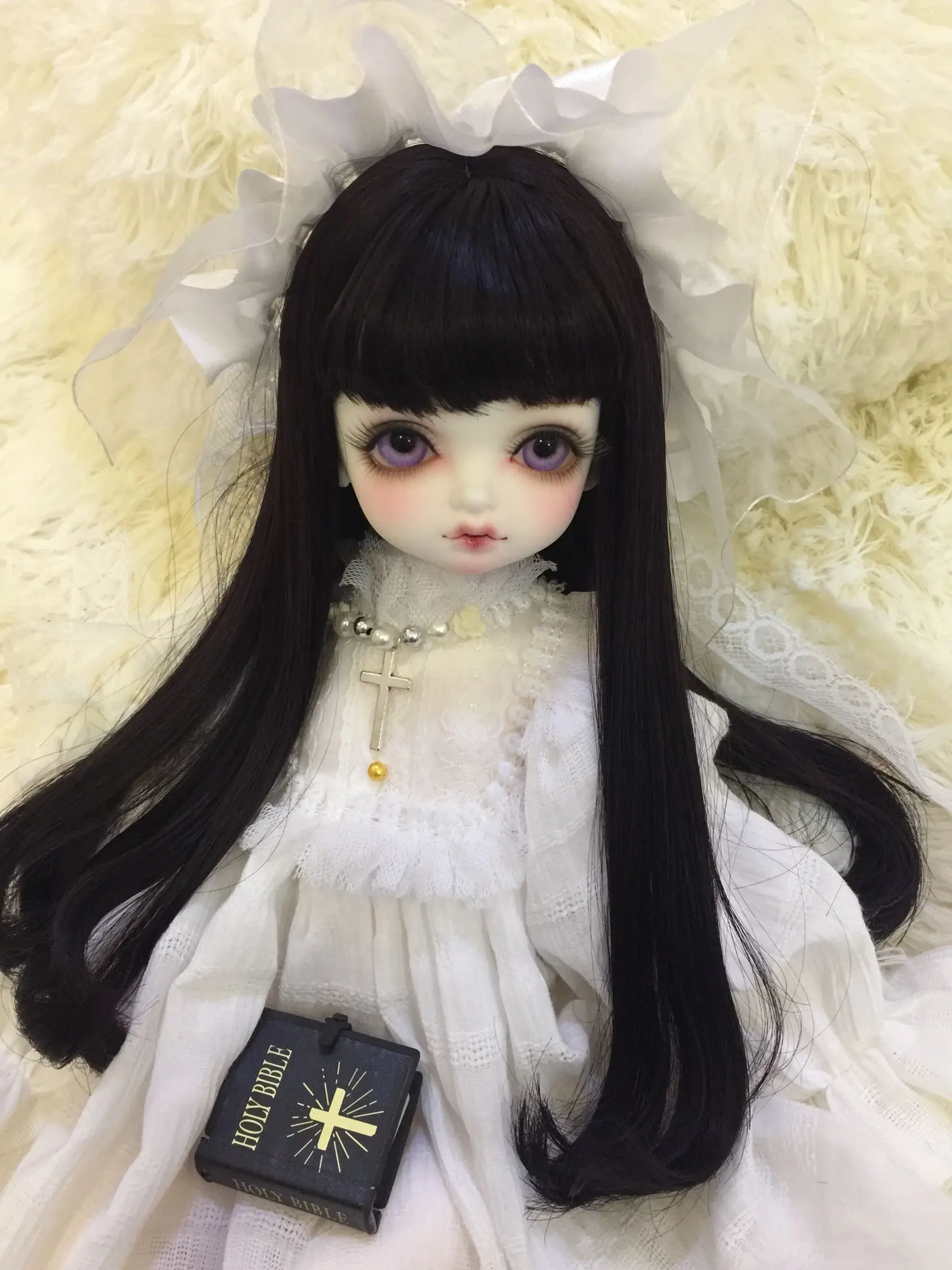 Кукла Одежда 1/6 кукла белое платье с украшением волос для 1/6 1/4 BJD аксессуары для кукол SD Фея Мягкая кукла платье