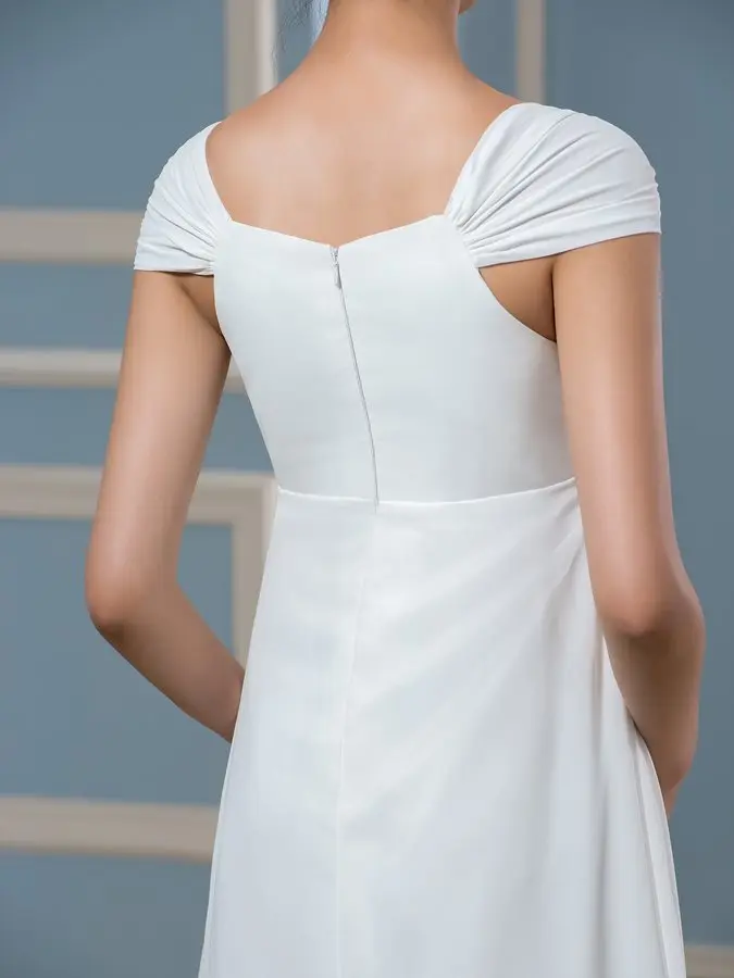 Cap Sleeve Beading Empire Waist Maternity Floor Length Wedding Dress 2019 | Свадьбы и торжества