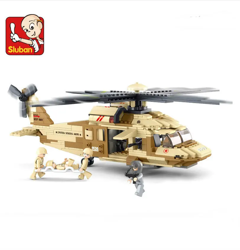 UH 60L черный ястреб вертолет Розничная продажа Sluban M38 B0509 сертифицированный