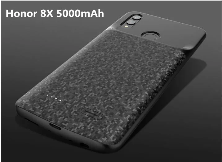 Egeedigi внешний аккумулятор Зарядка задняя крышка для huawei Nova3e Honor 8X8 9 10 10 P20 lite противоударный чехол для зарядного устройства - Цвет: Honor8X Black