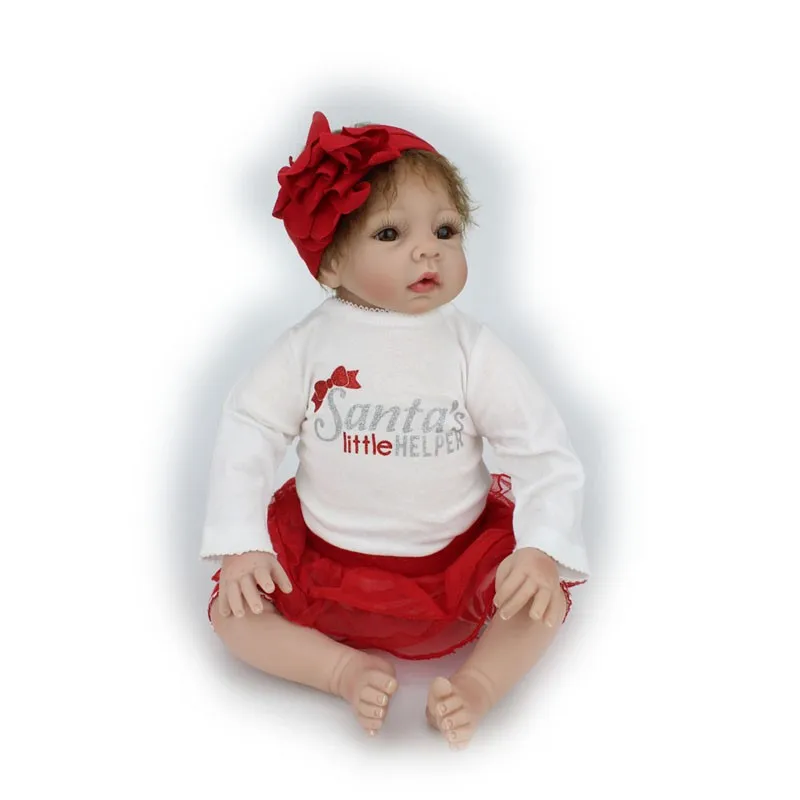 Реалистичные Силиконовые Reborn Baby Menina Alive 22 дюймов Новорожденные виниловые куклы Boneca Одежда Bebe действительно дети Playmate подарки