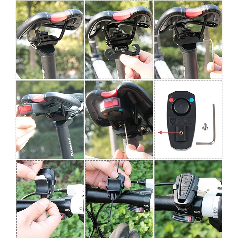 SEWS велосипедный задний фонарь + Противоугонная сигнализация USB зарядка