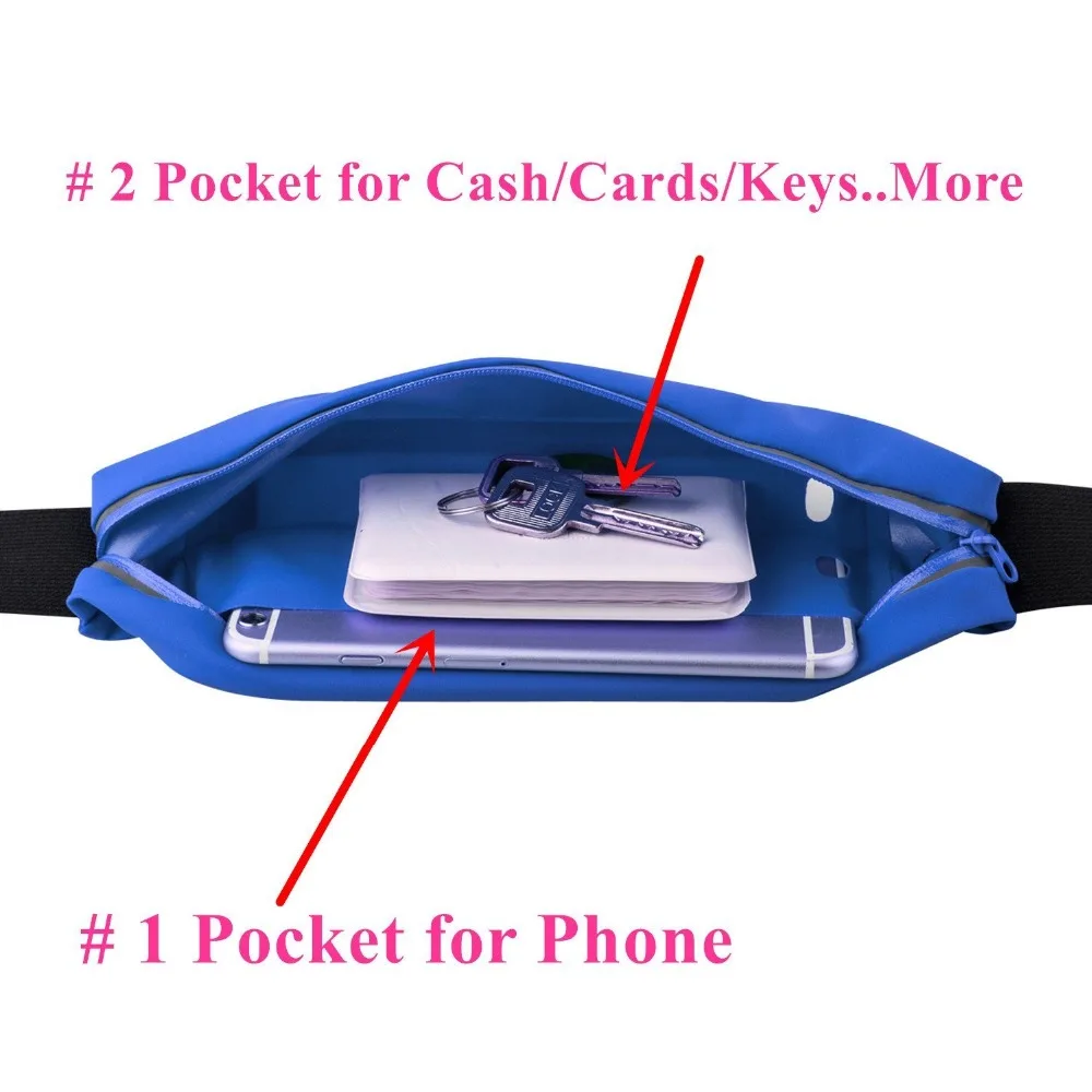 Универсальный 6 дюймов Водонепроницаемый Спорт Тренажерный зал Запуск пояс