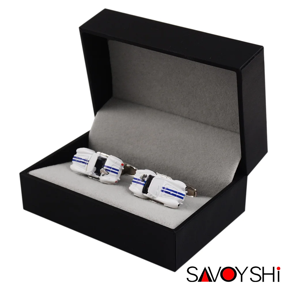 SAVOYSHI 3D модельные запонки для гоночных машин для мужских рубашек, запонки, высокое качество, новинка, эмаль, модные ювелирные запонки, дизайн