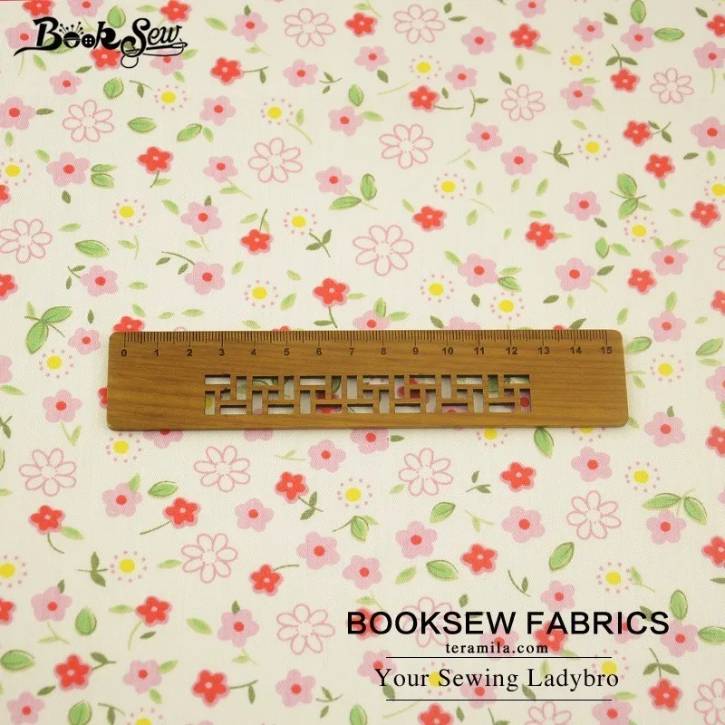 Хлопчатобумажная ткань с цветочным принтом мягкая для шитья самостоятельного