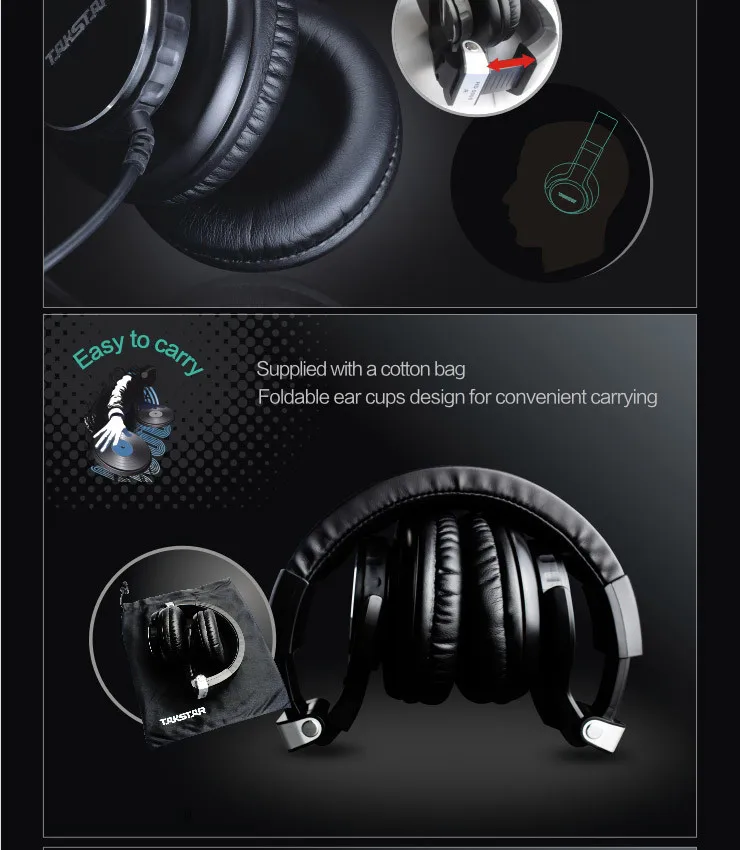 Оригинальные Takstar HD 5500/HD5500 динамические стерео наушники и наушники Профессиональный DJ мониторинг для аудио фолдбэк музыки