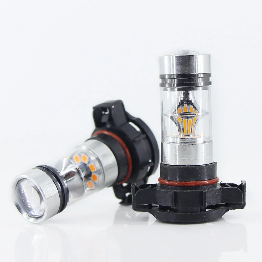 PSX24W Пара H11 led H8 противотуманные фары 9005 Автомобильные 9006 дневные лампы для Jeep H16 Противотуманные фары PY24W поворотник PSX24W дальнего света H10 для VW P13W - Испускаемый цвет: PSX24W