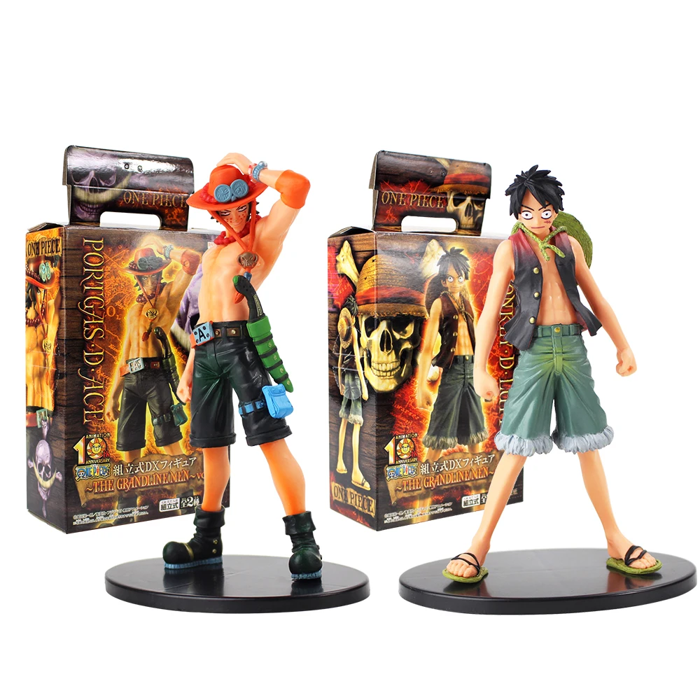 2 шт./лот 17 см Популярная аниме Portgas D Ace and Luffy ПВХ экшн фигурка модель игрушка с