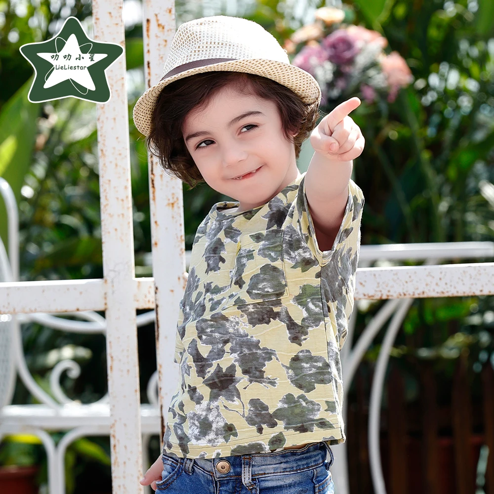 2018 Детские футболки для мальчиков топы с короткими рукавами сезон весна лето