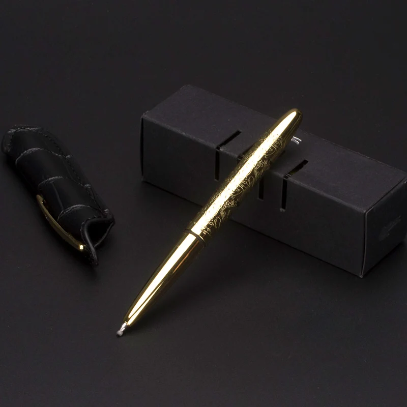 

Mini Crocodile 9cm metal ballpoint pen with Creative pen bag Business Office Supplies writing pocket pen stationery set pen case