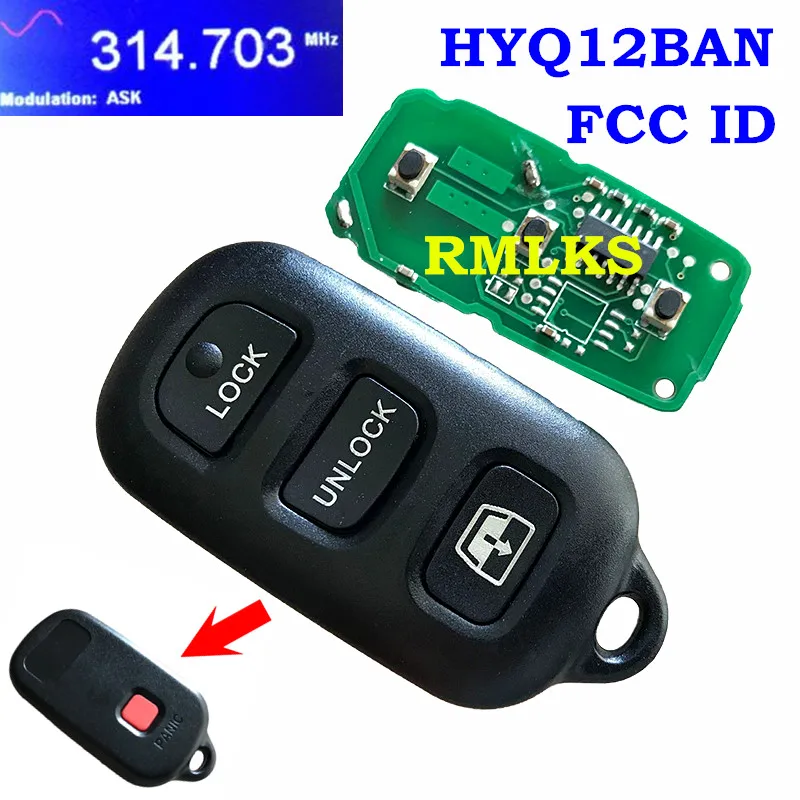 Пульт дистанционного управления для Toyota HYQ12BAN HYQ12BBX GQ43VT14T 3 + 1 кнопки 315 МГц |