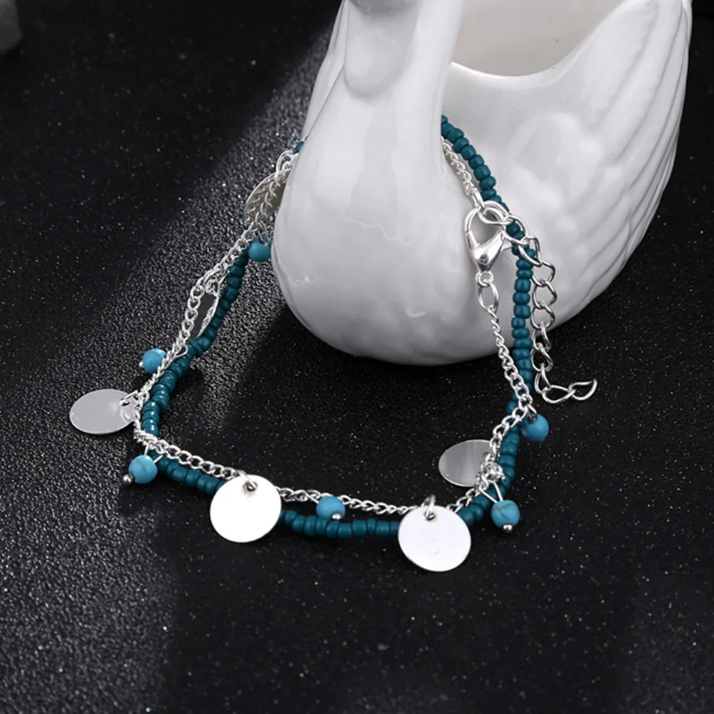 Летние пляжные браслеты цепочки на ногу ювелирные изделия для ног богемные