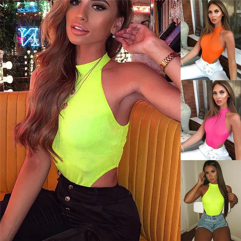 

HIRIGIN Newest Skinny Sleeveless Backless Strap Short Jumpsuits Women Bodycon Bodysuit