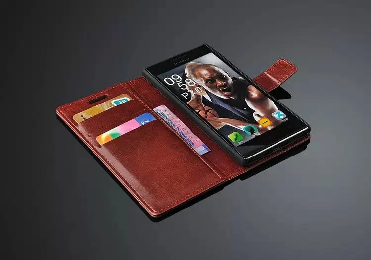 Чехол-кошелек из натуральной кожи для Lenovo P70 P 70 чехол p70-t с отделением карт черный