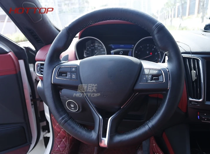 Крышка рулевого колеса автомобиля из натуральной кожи авто аксессуары подходят для Maserati Levante Ghibli