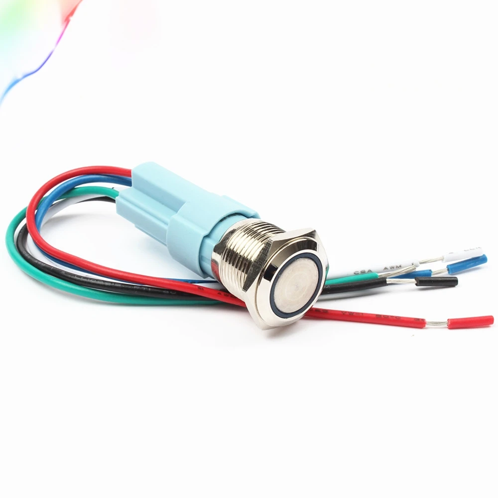 16 мм металлический кольцевой кнопочный переключатель кольцо светодиодный 5 380V 12V