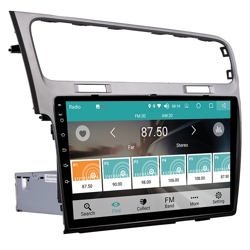 Android 8.0 Car GPS 1 Din 10.1 Inch Touch Screen DVD Radio Multimedia Player For Volkswagen Golf 7 2013-2015 | Автомобили и